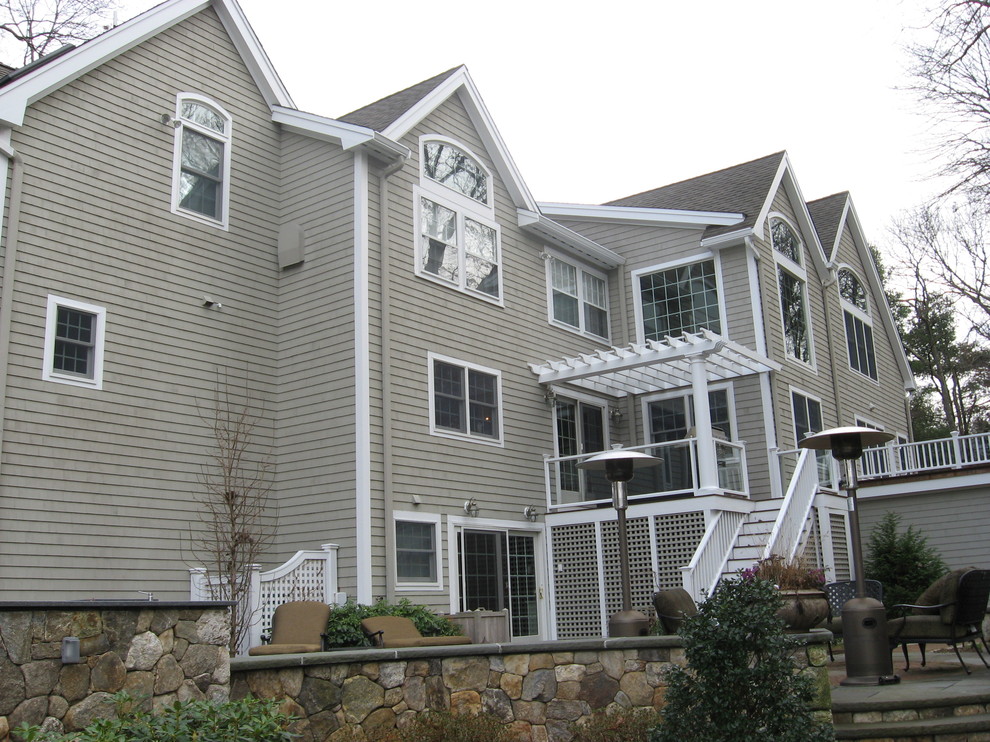 view from back of patio and deck