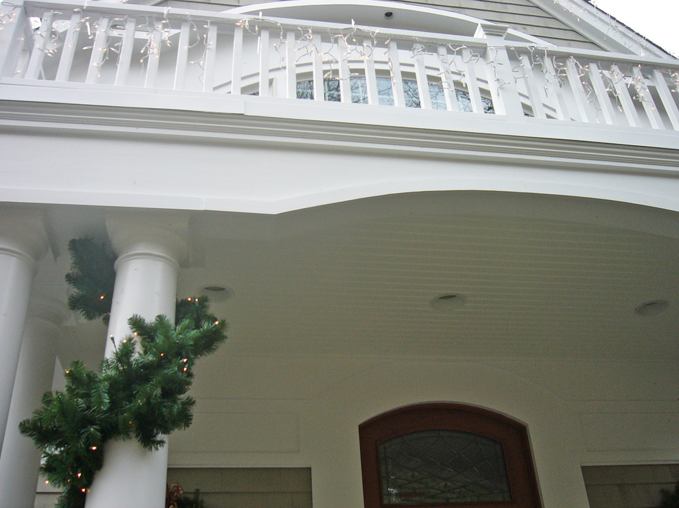 view of ceiling and deck
